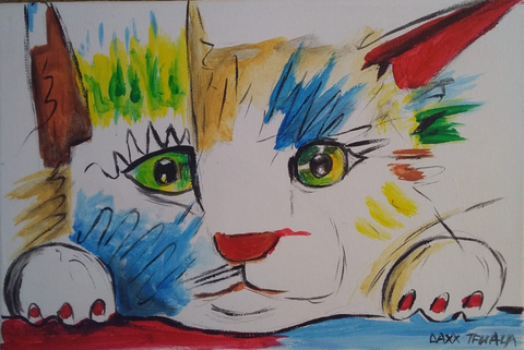 DAXX TFWALA ART - Cat Painting - QURATOR™ Market