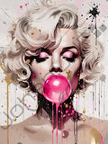 JOHANJJF Marilyn Monroe BubbleGum Splash Art