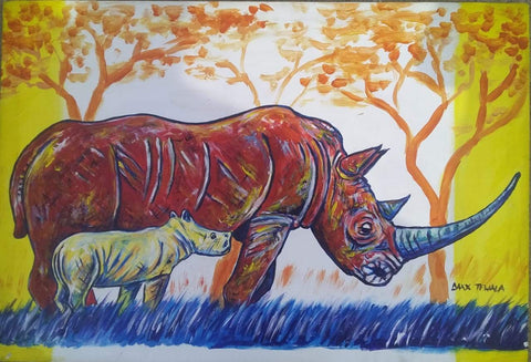DAXX TFWALA ART - Red Rhino - QURATOR™ Market