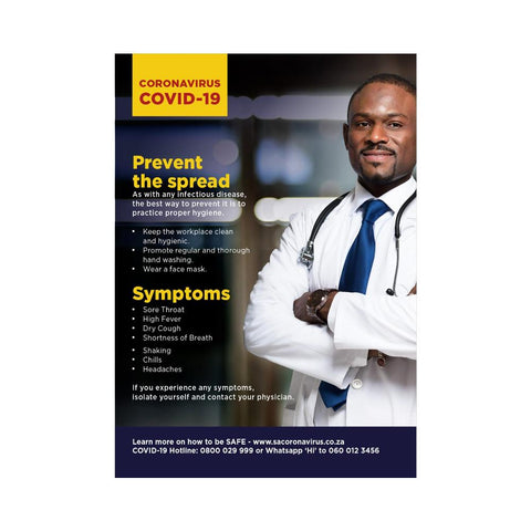 VIRUSH Coronavirus : Prevent The Spread Covid-19 Display Poster - Pack of 3 - QURATOR™ Market